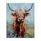 Stupell Industries Highland Cow with Daubed Flowers Canvas, design by Lindsay Kivi Fine Art